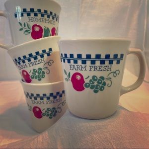 Vintage Corningware “Farm Fresh” Coffee/Tea Mugs